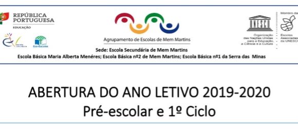 Abertura do ano letivo-Pré-escolar e 1º Ciclo