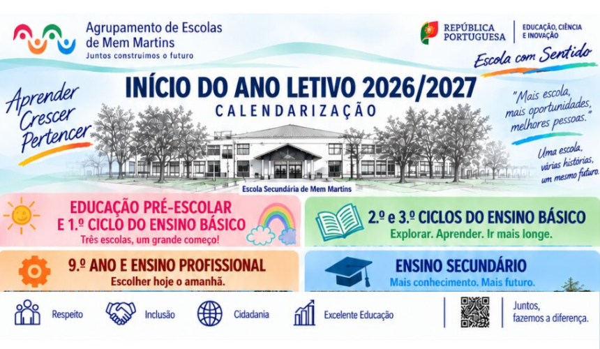 Ano Letivo 2026-2027 – Calendarização das Atividades
